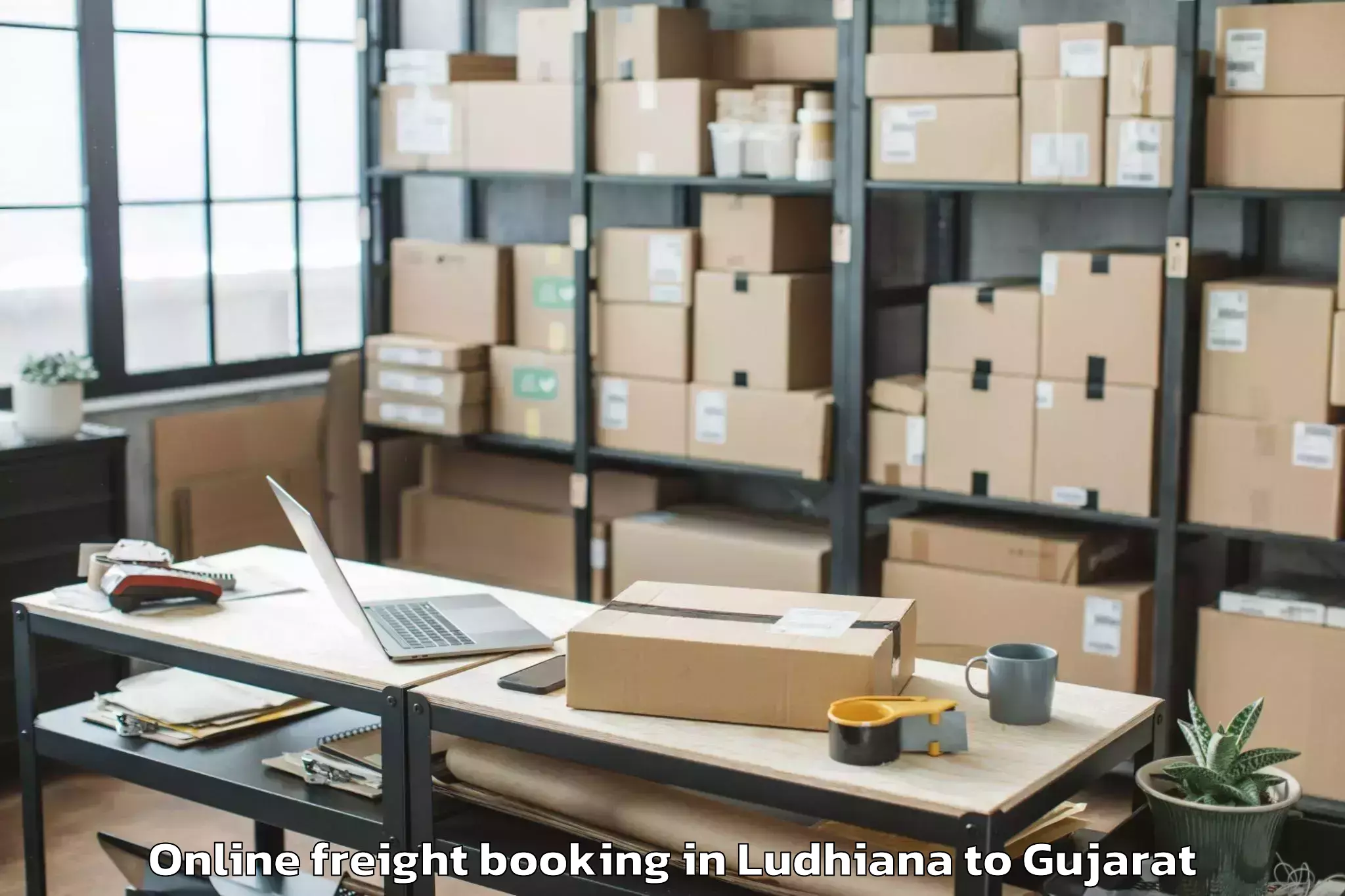 Reliable Ludhiana to Waghodia Online Freight Booking